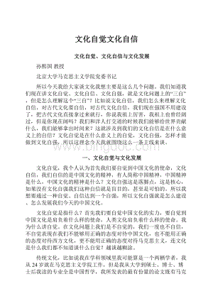 文化自觉文化自信文档格式.docx