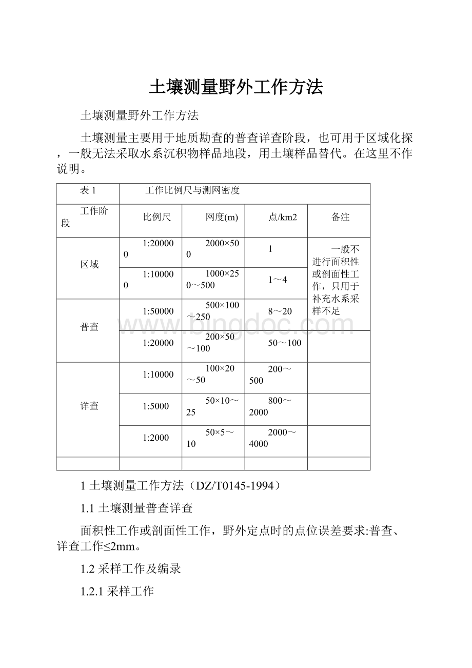 土壤测量野外工作方法Word文件下载.docx_第1页