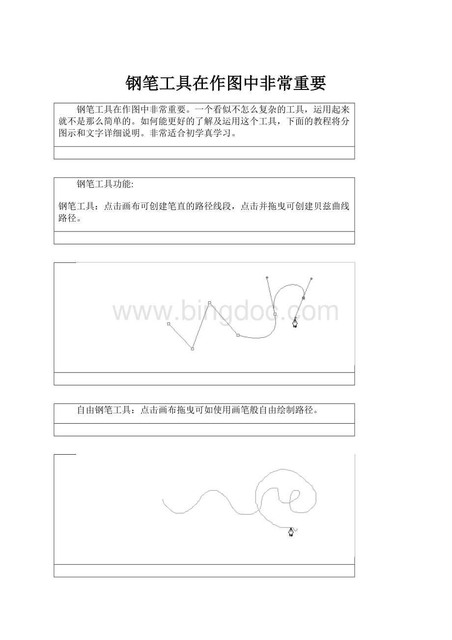 钢笔工具在作图中非常重要Word文档下载推荐.docx