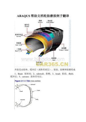 ABAQUS帮助文档轮胎磨损例子翻译.docx