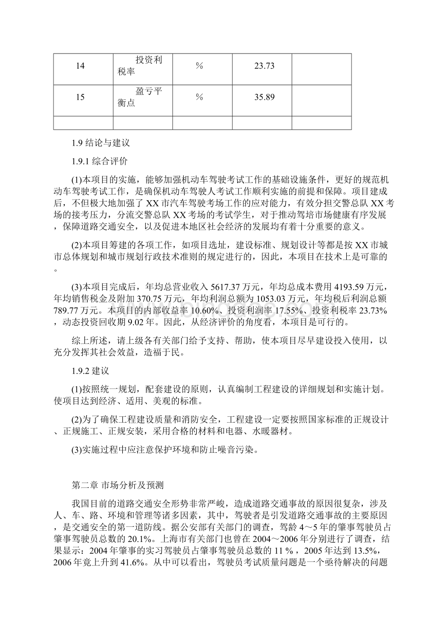 最新XX地区建设机动车驾驶人考试中心可行性研究报告Word文档下载推荐.docx_第3页