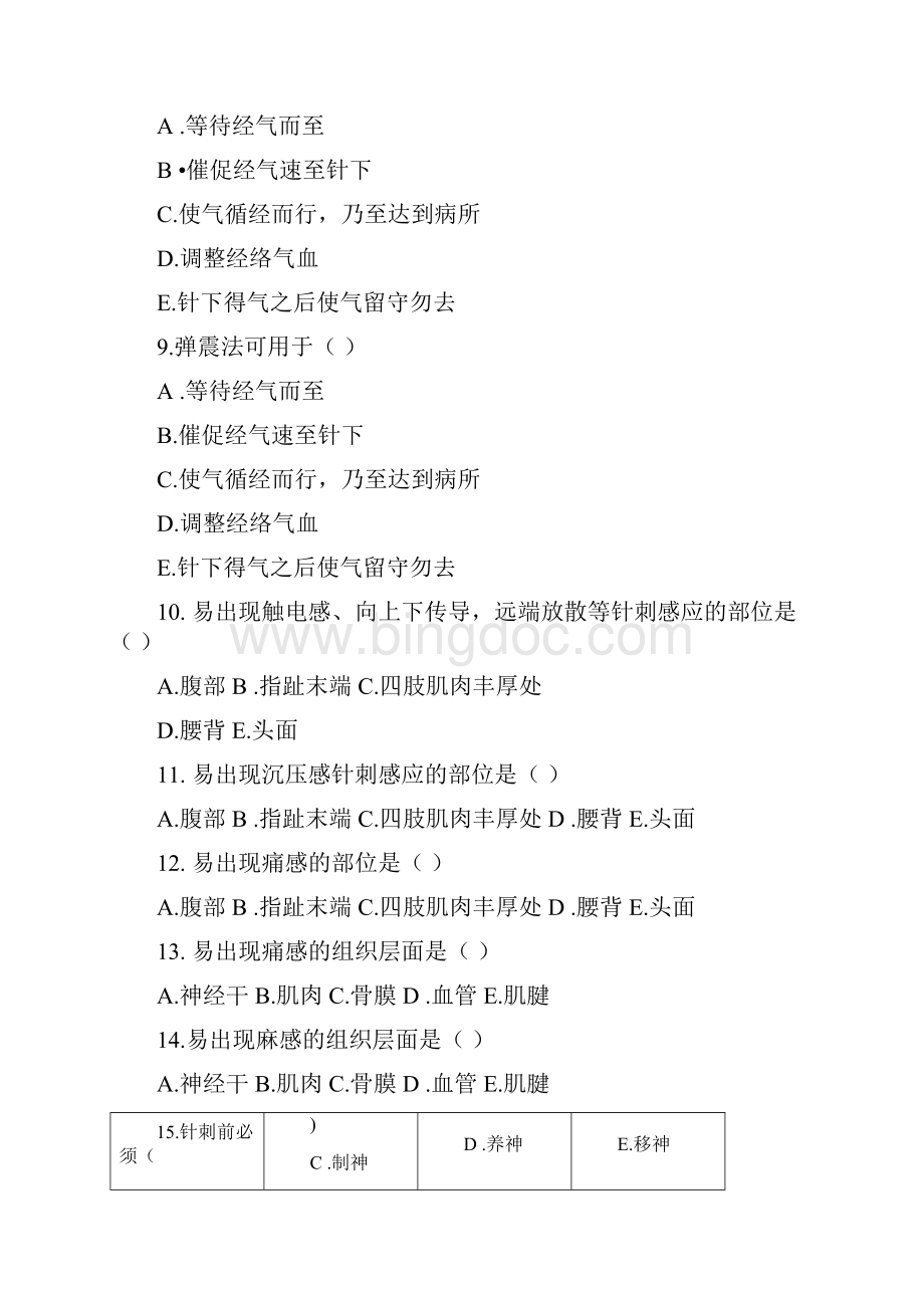 陕西中医学院针灸学自测题4.docx_第3页
