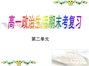 高中政治必修二《政治生活》第二单元期中复习课件PPT资料.ppt