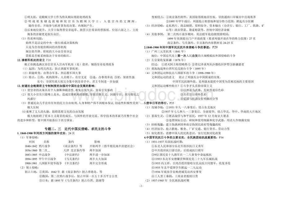 人民版高中历史必修一知识点精细化整理Word下载.doc_第2页