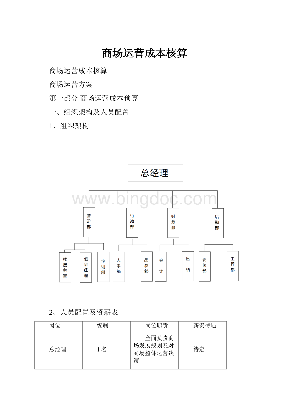 商场运营成本核算Word文件下载.docx_第1页