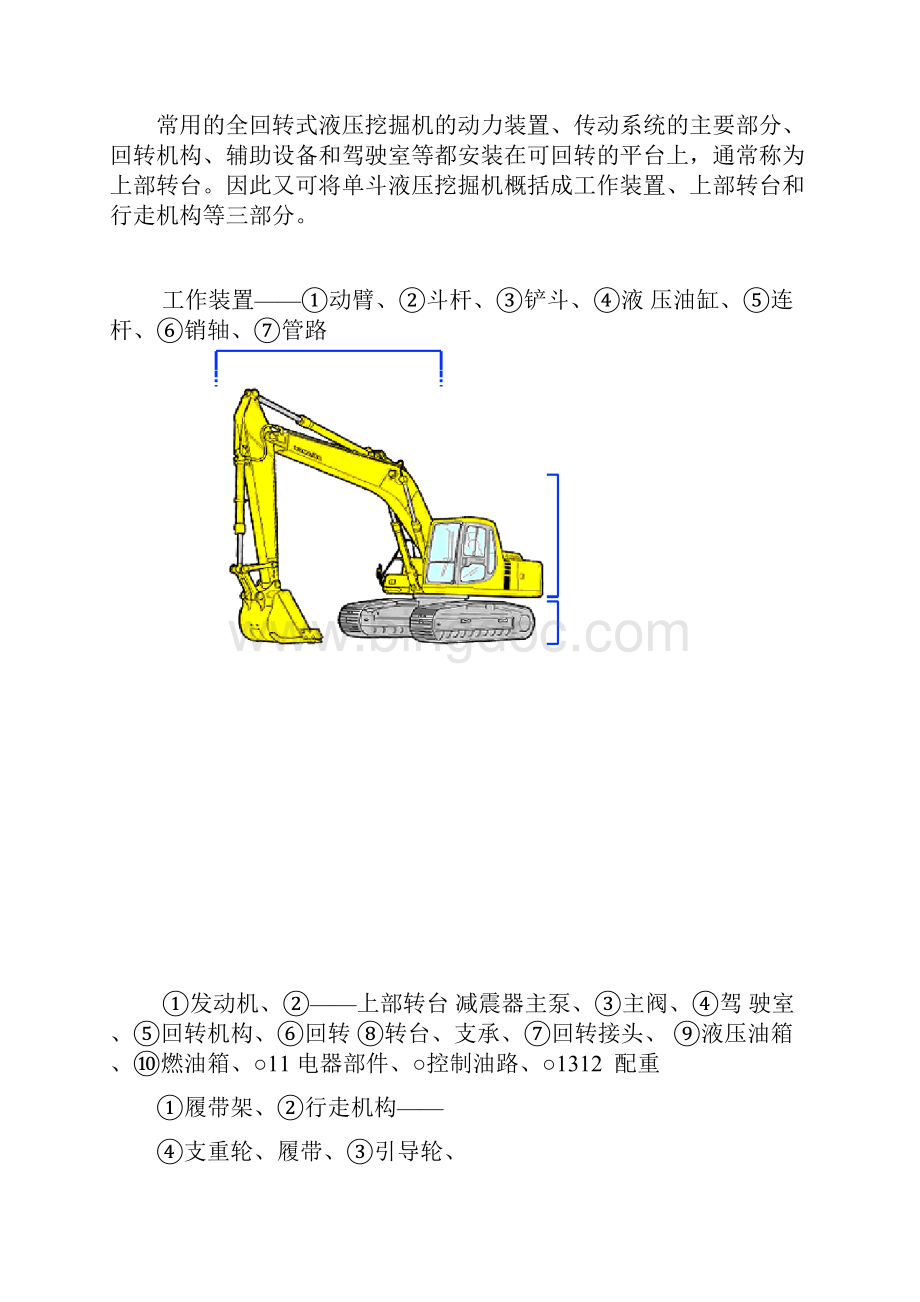 挖掘机的基本构造及工作原理完整版本Word下载.docx_第2页