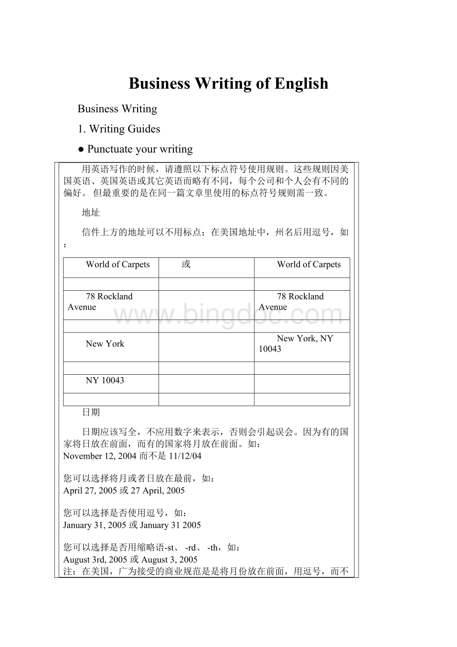 Business Writing of English.docx