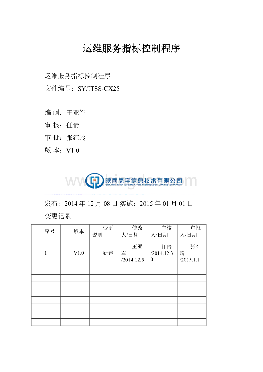 运维服务指标控制程序.docx