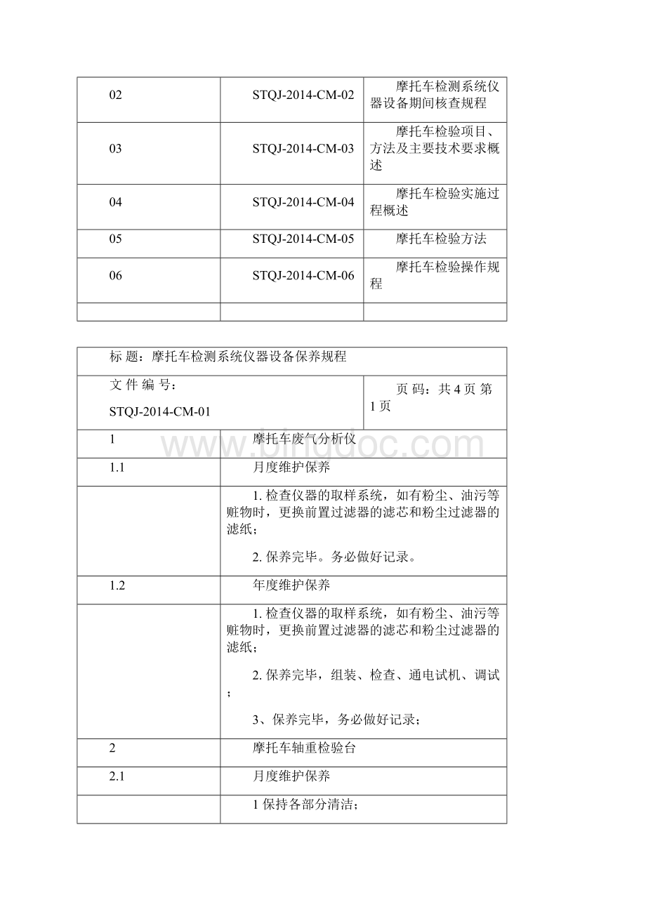 汽车摩托车检测线作业指导书Word下载.docx_第2页