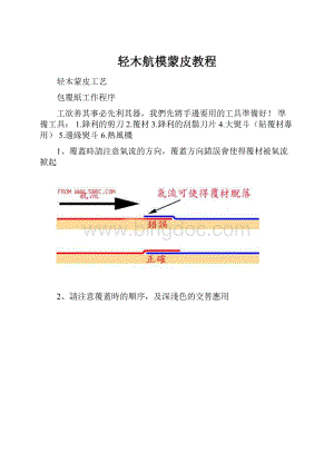 轻木航模蒙皮教程.docx