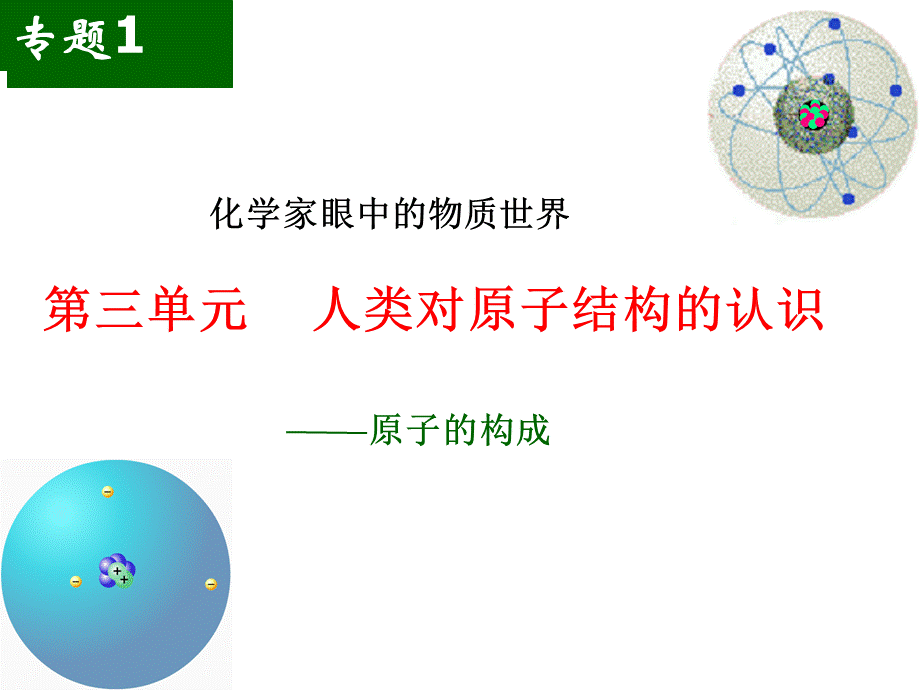 人类对原子结构的认识.ppt_第1页