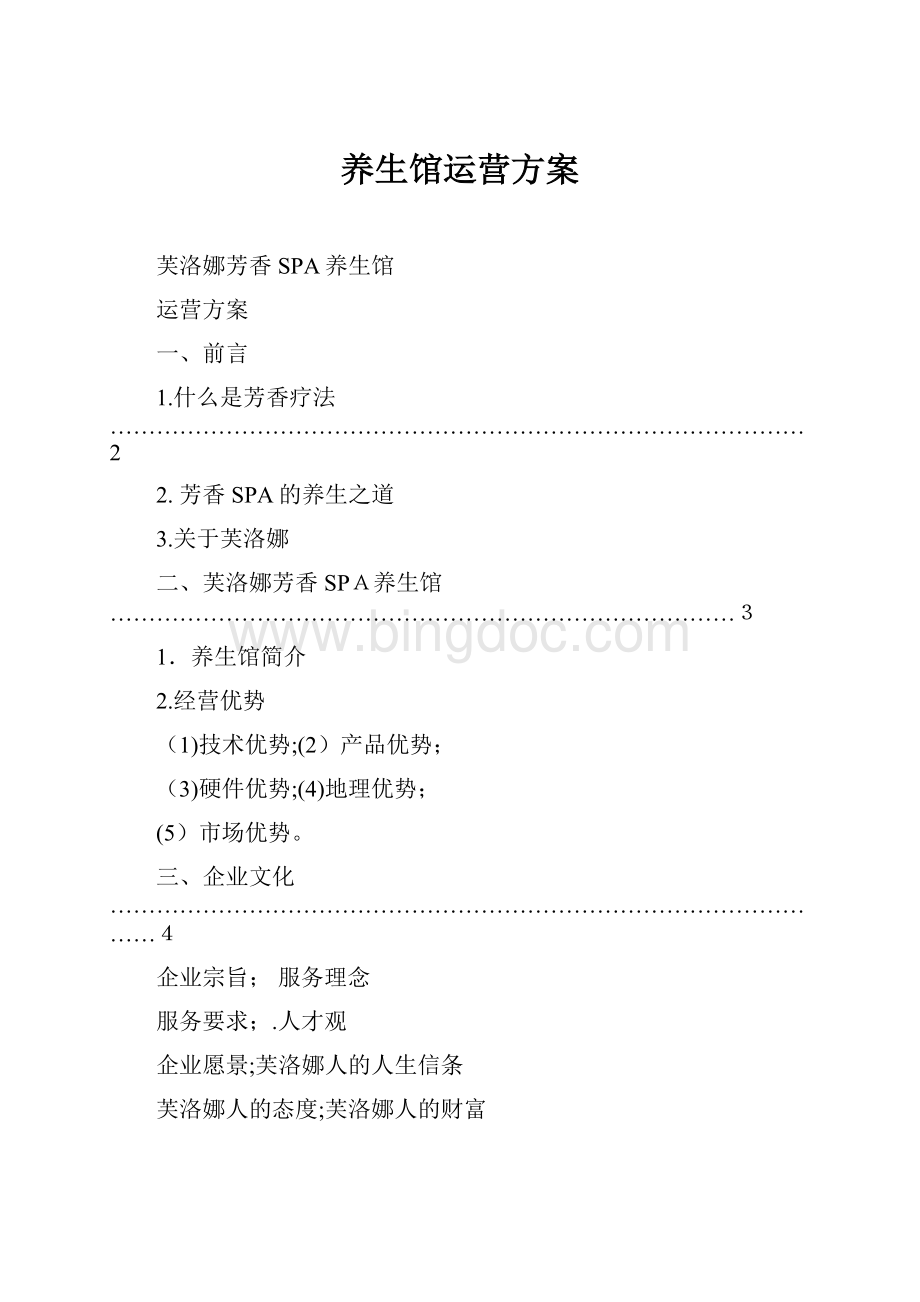 养生馆运营方案Word下载.docx