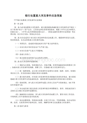 银行处置重大突发事件应急预案.docx