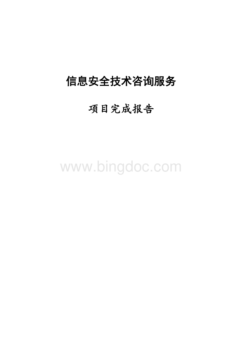 (完整)技术咨询服务项目完成报告Word文档下载推荐.doc