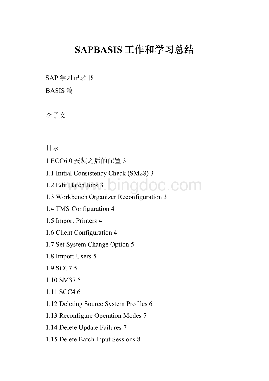 SAPBASIS工作和学习总结.docx_第1页