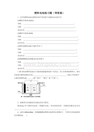 燃料电池练习题(带答案)Word格式.doc