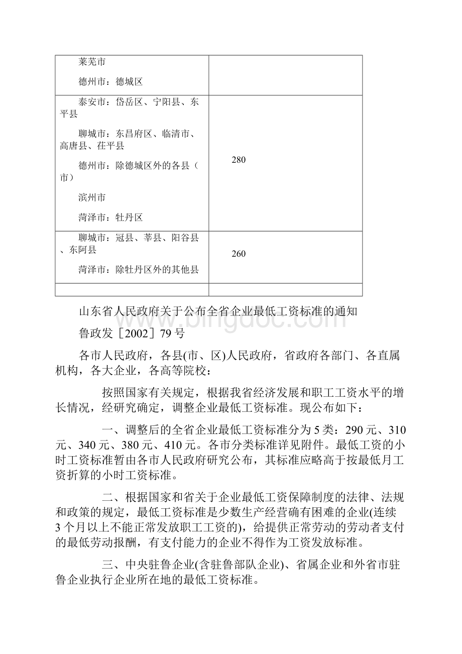 山东省最低工资标准.docx_第3页