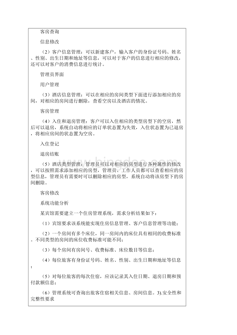 数据库原理酒店管理系统设计课程设计报告Word文件下载.docx_第3页