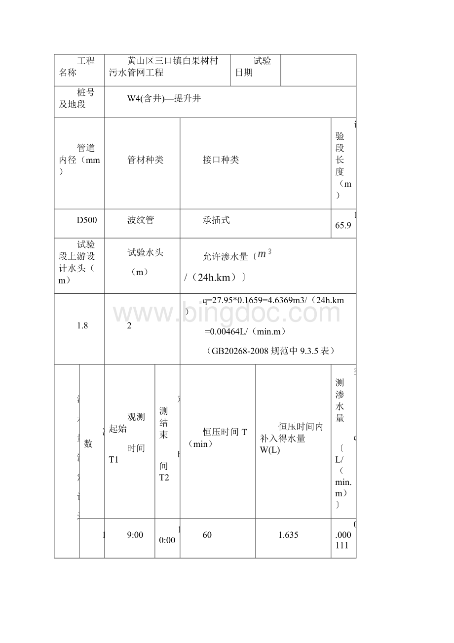 闭水试验记录表Word文档下载推荐.docx_第3页