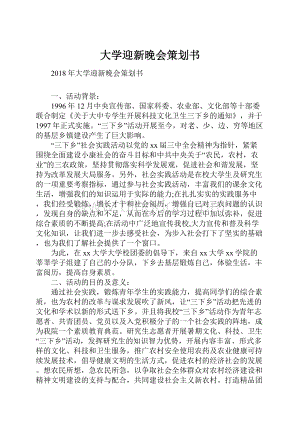 大学迎新晚会策划书.docx