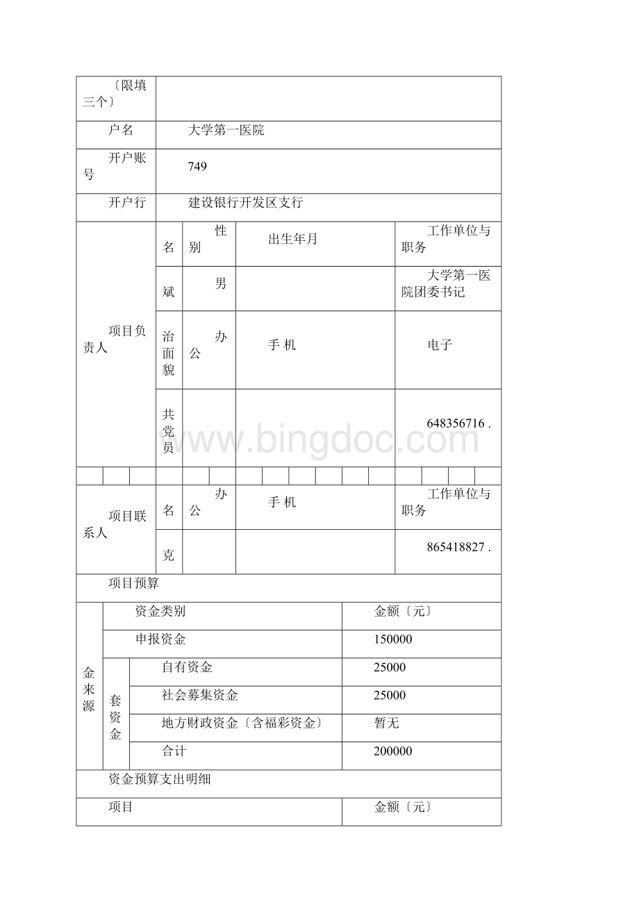 首届中国青年志愿服务项目大赛申报表.docx_第2页