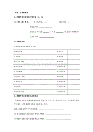 高中化学必修一金属推断题和非金属推断题Word文档下载推荐.docx