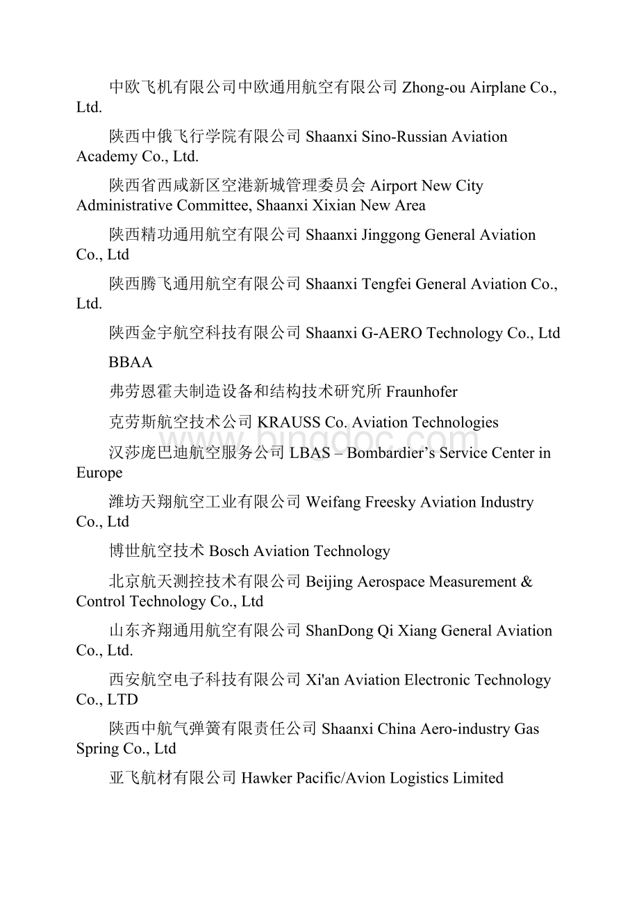 中国国际通用航空大会展商名录.docx_第3页