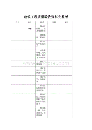 建筑工程质量验收资料完整版.docx