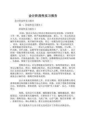 会计阶段性实习报告.docx