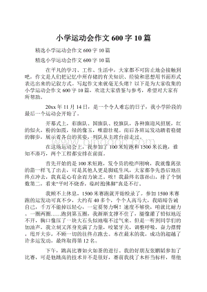 小学运动会作文600字10篇.docx