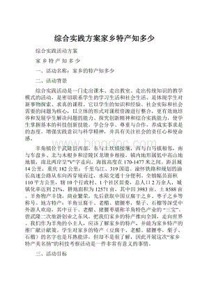 综合实践方案家乡特产知多少.docx