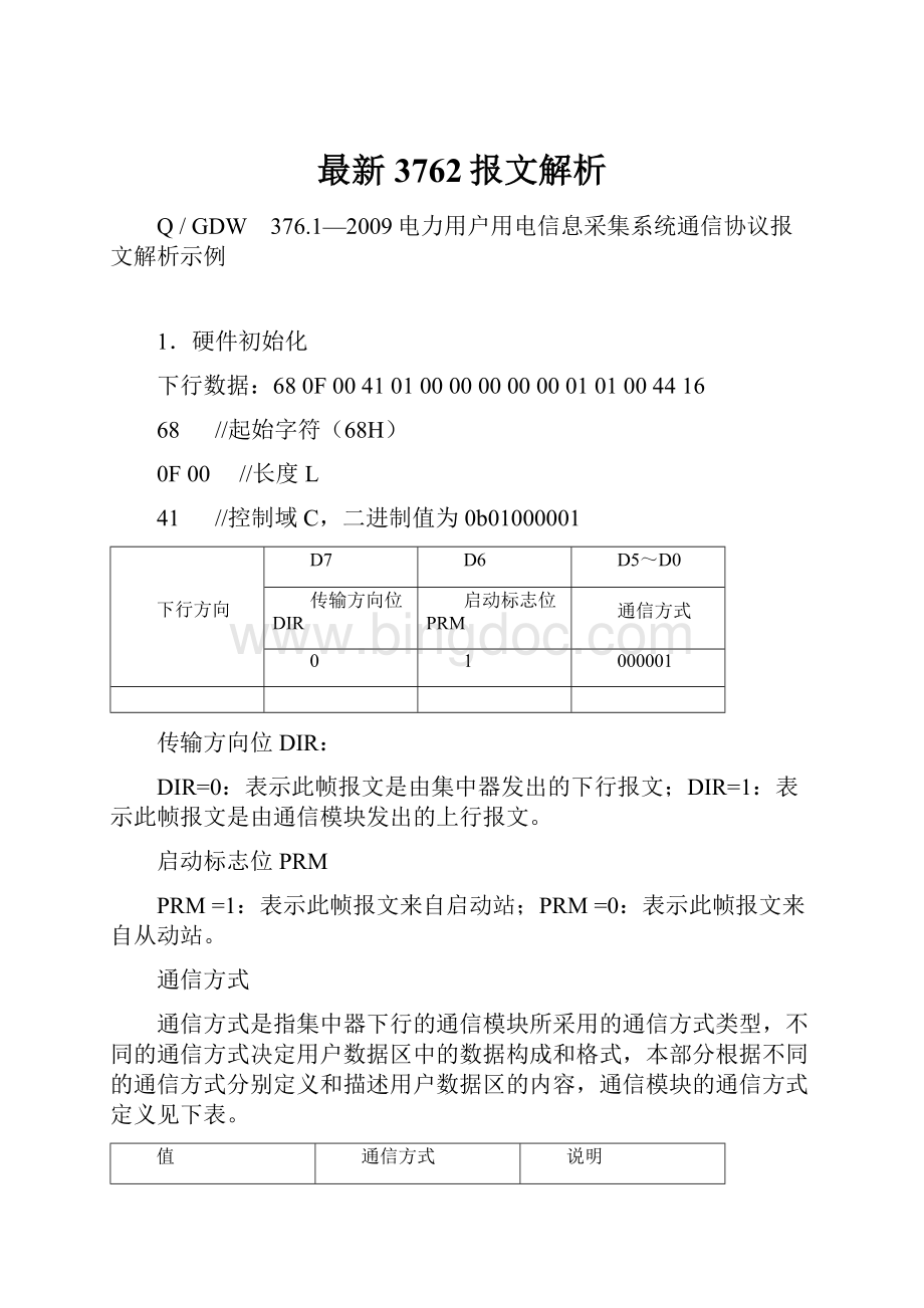 最新3762报文解析.docx