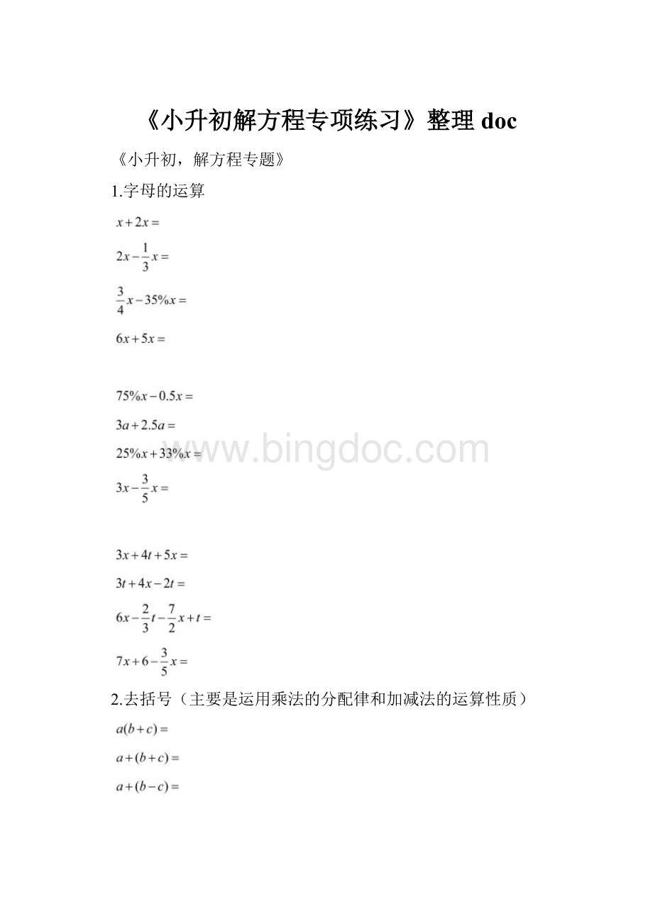 《小升初解方程专项练习》整理doc.docx_第1页