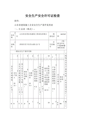 安全生产安全许可证检查.docx