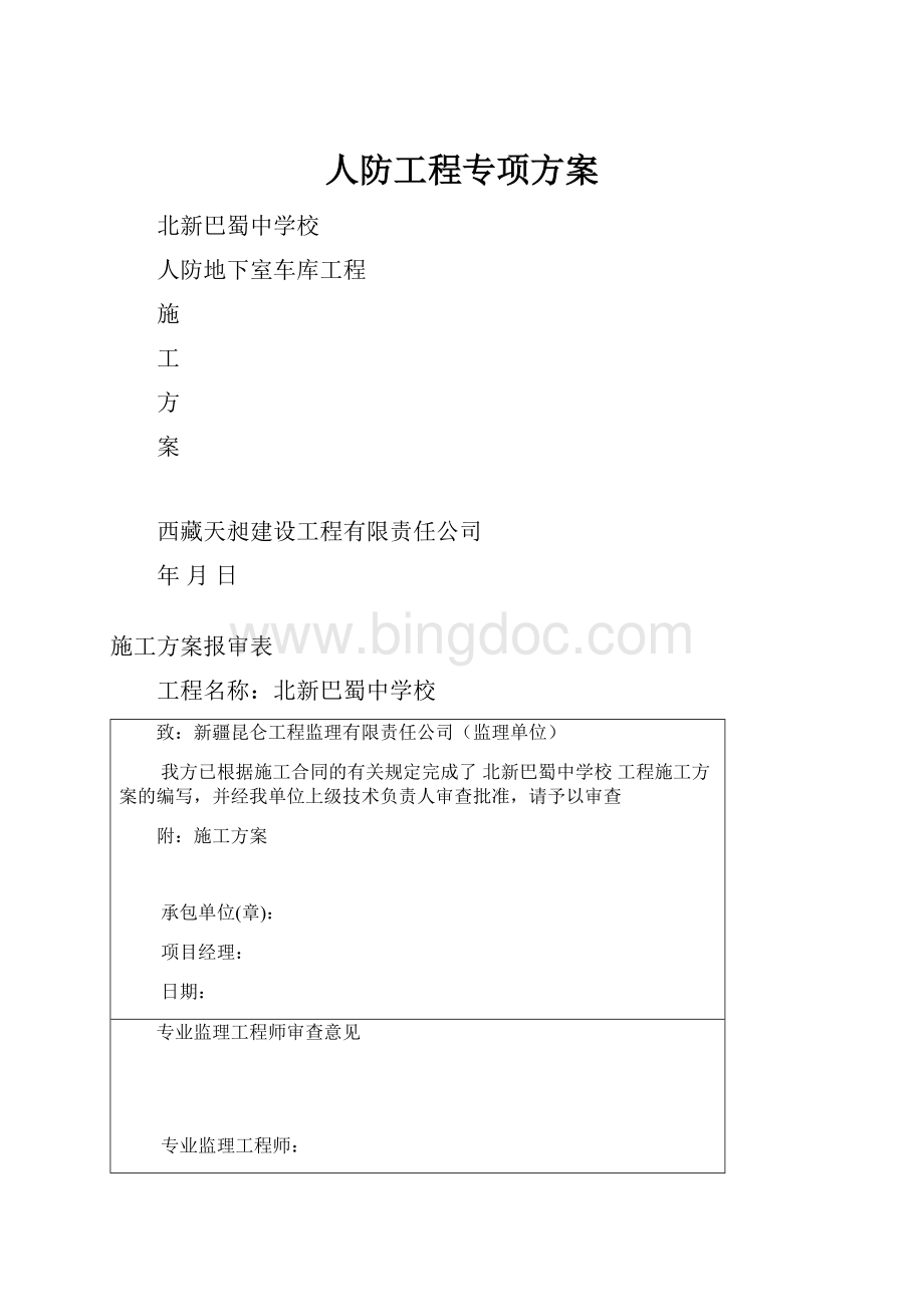 人防工程专项方案.docx