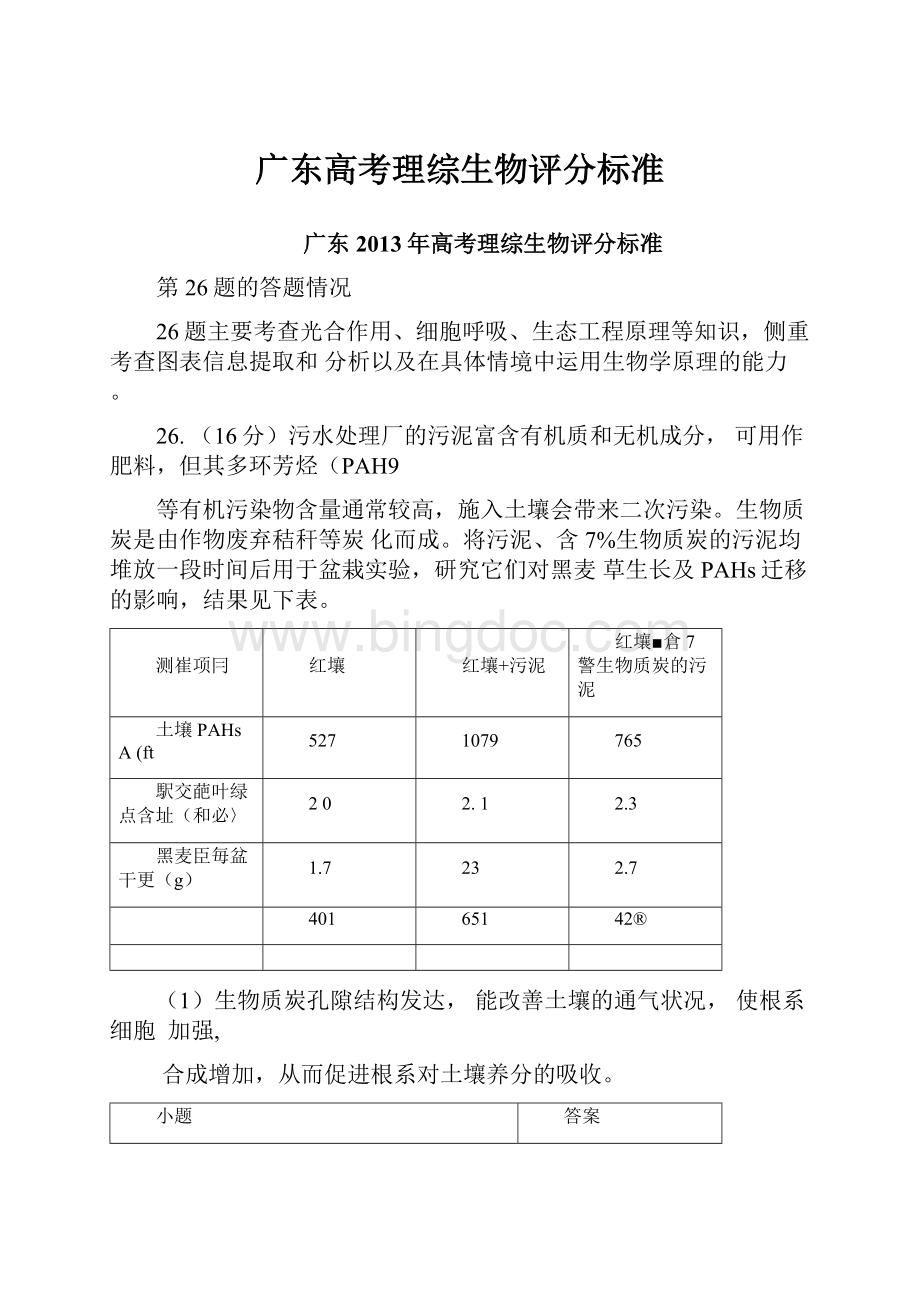 广东高考理综生物评分标准.docx_第1页