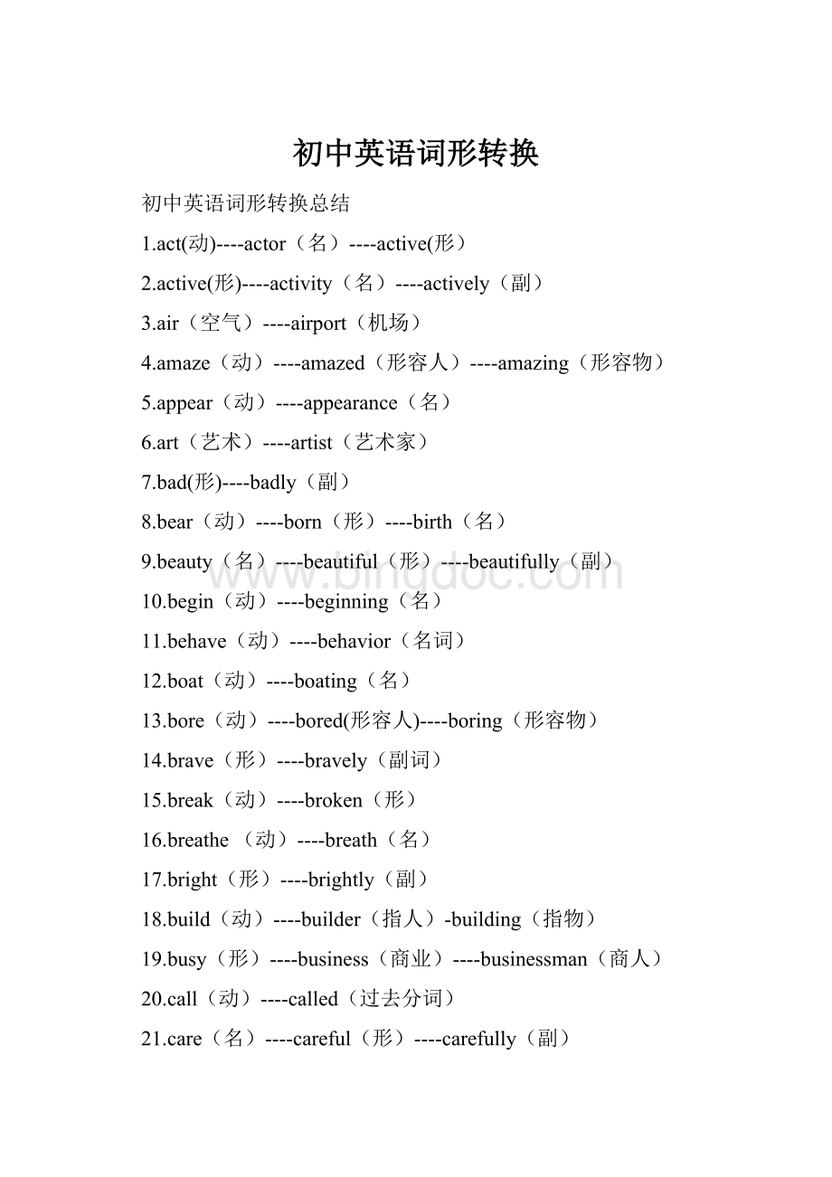 初中英语词形转换.docx_第1页