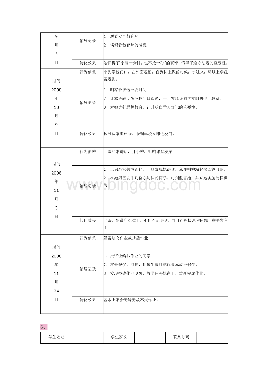 一生一档、特殊生、关爱学生辅导记录-14条.docx_第3页