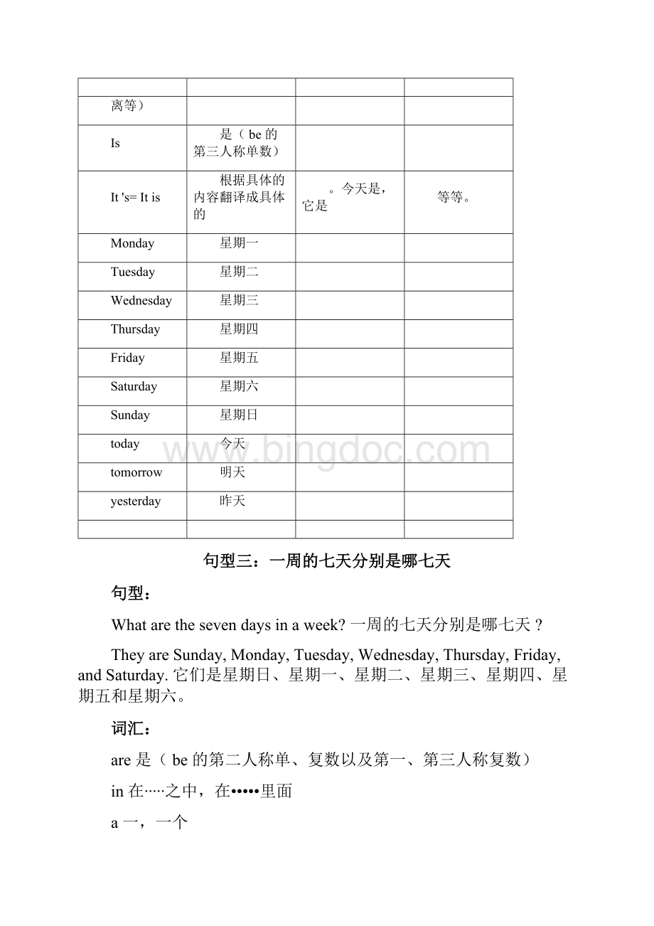 北京版小学英语二年级上册需要掌握的句型和词汇.docx_第3页