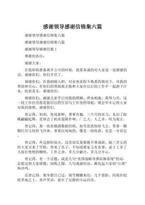 感谢领导感谢信锦集六篇.docx