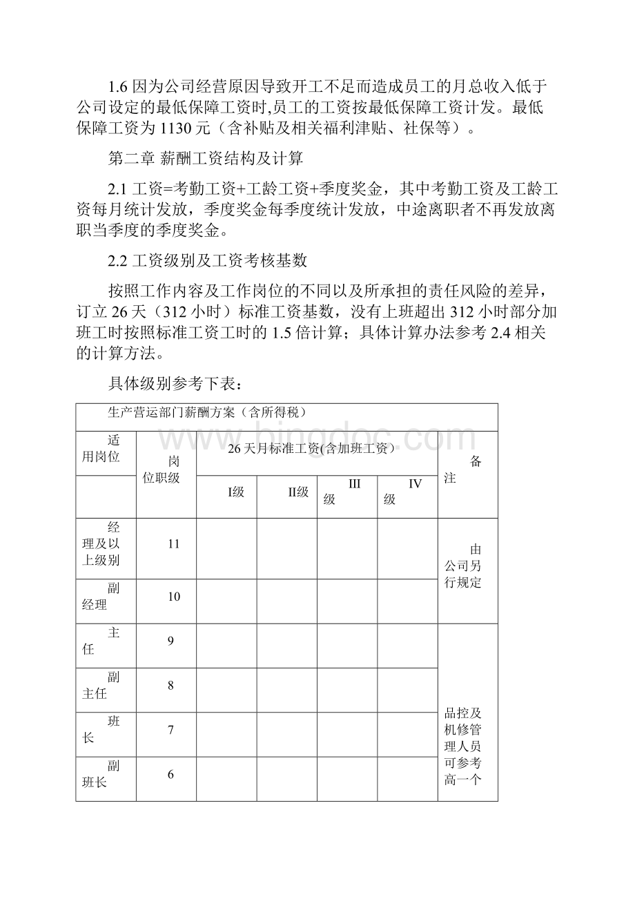 饮料企业生产管理绩效考核方案.docx_第2页