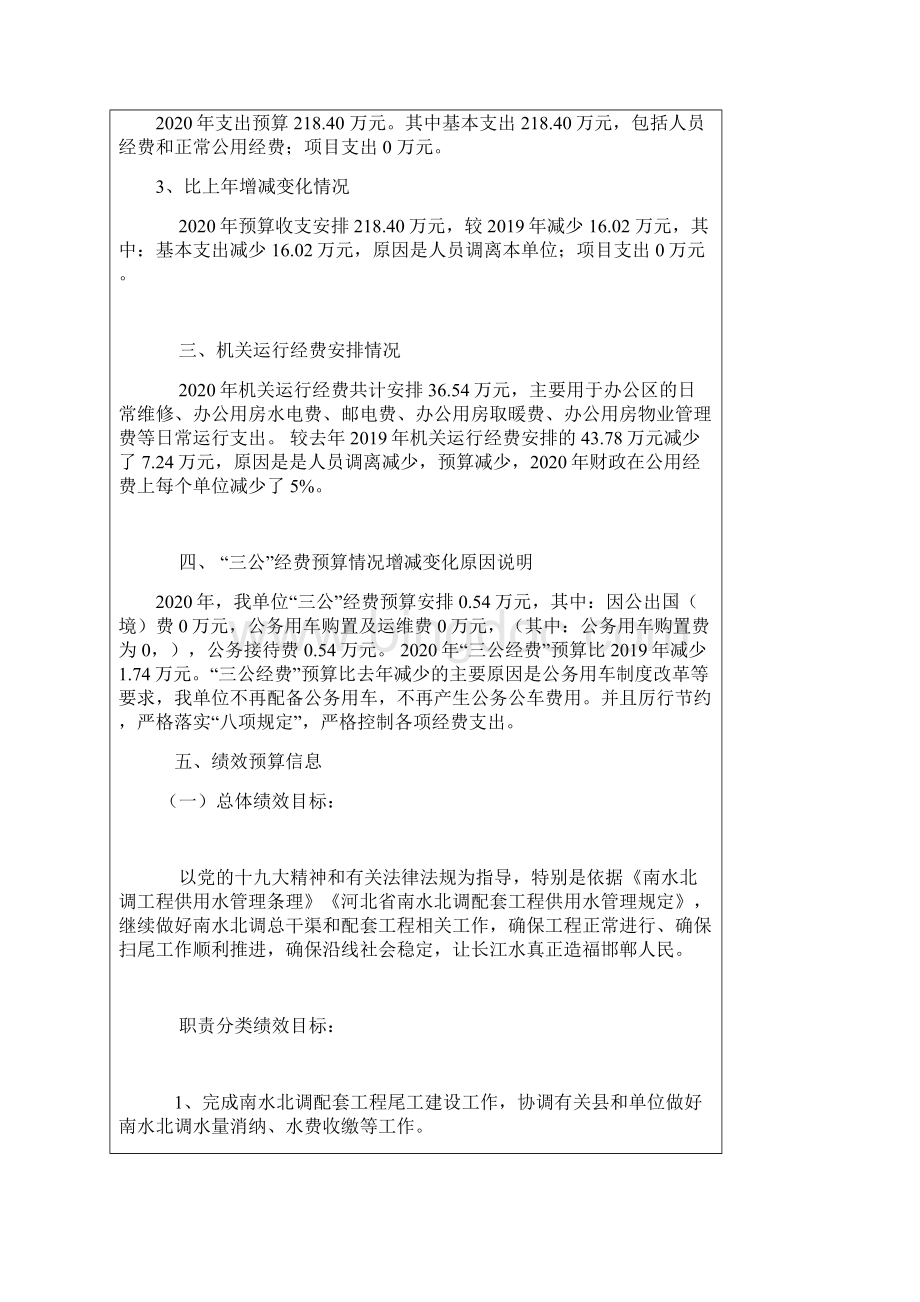 邯郸南水北调办公室部门预算公开情况说明.docx_第2页