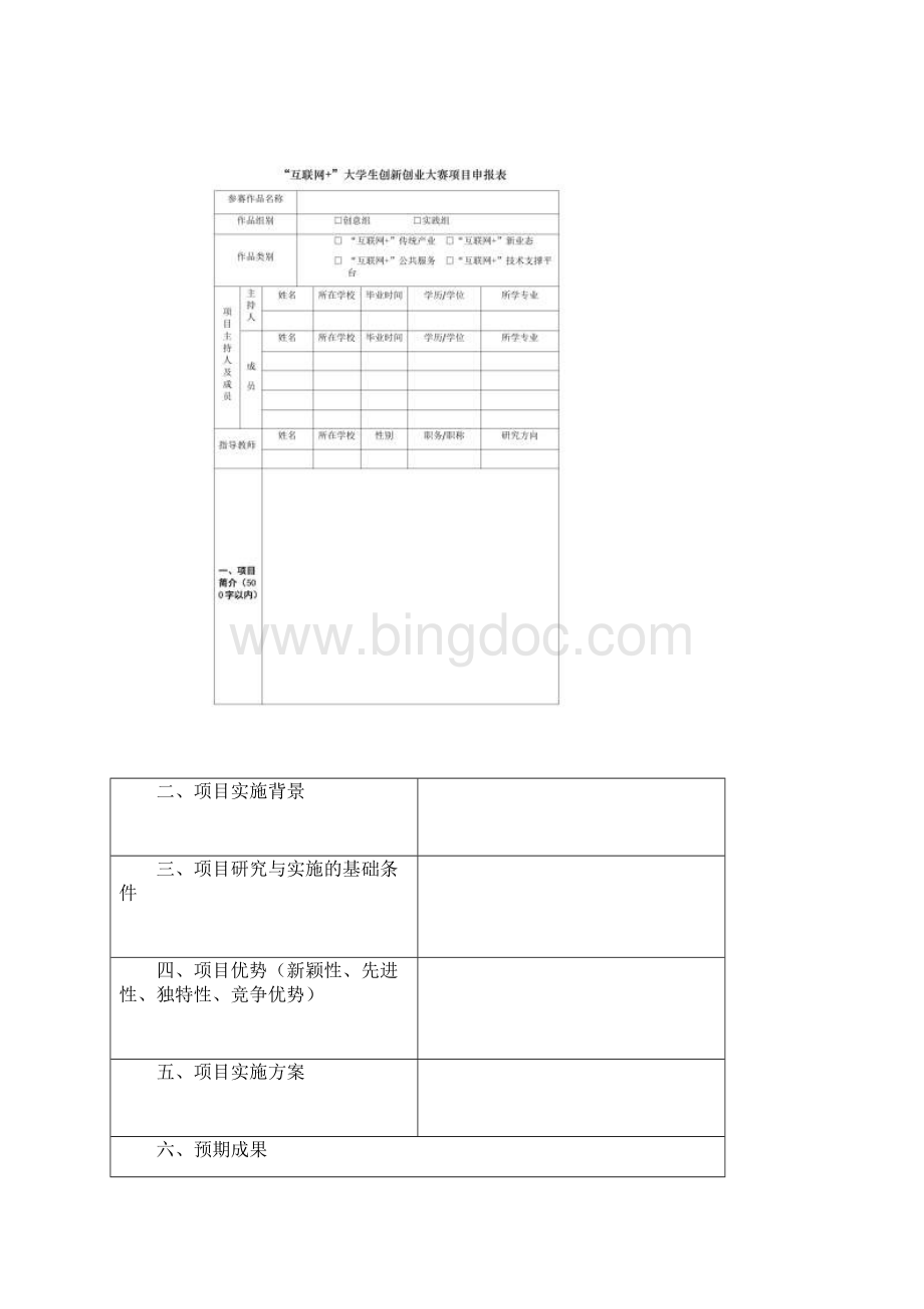 互联网大学生创新创业大赛推荐表.docx_第3页