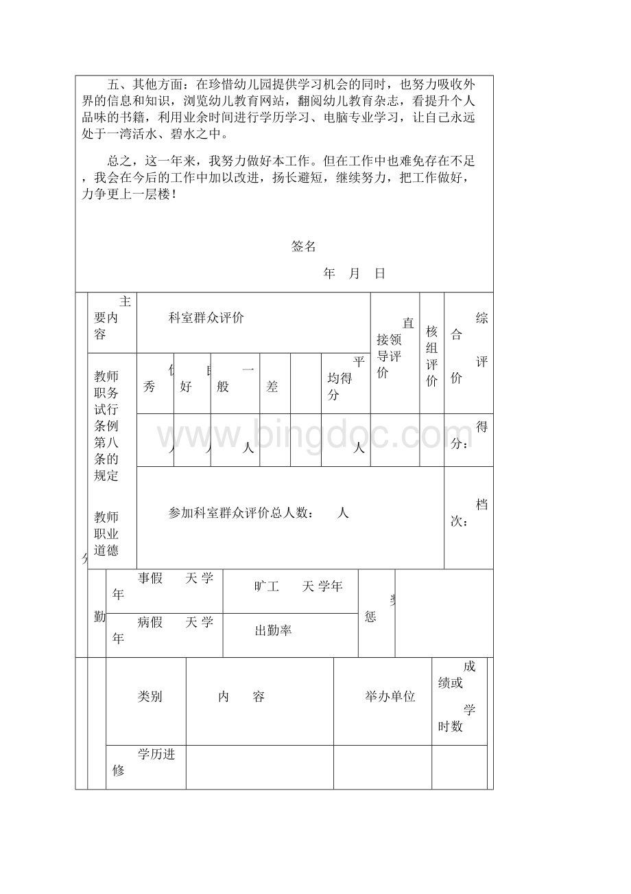 台州市幼儿园教师考核表.docx_第2页