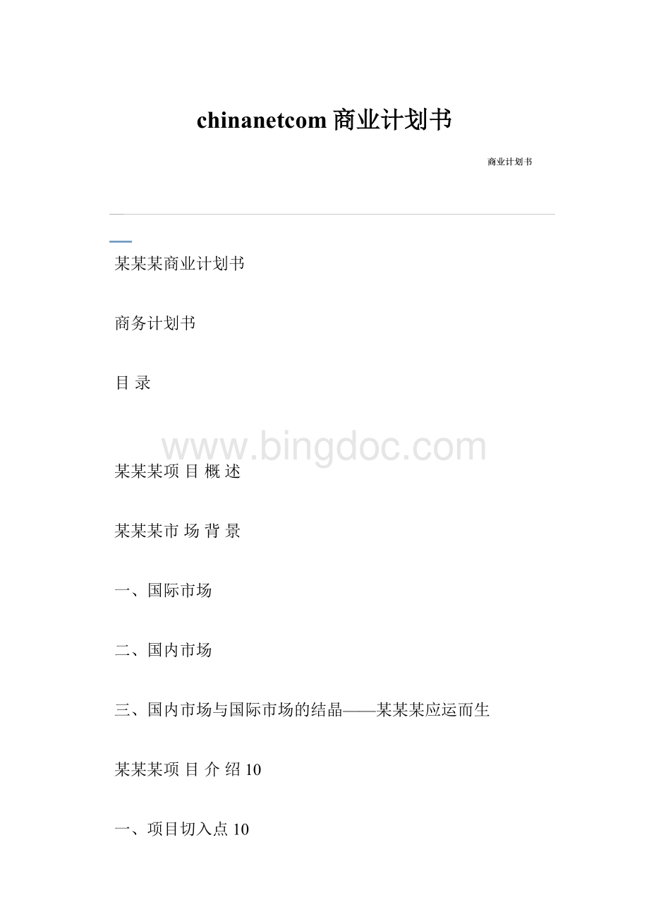 chinanetcom商业计划书.docx_第1页