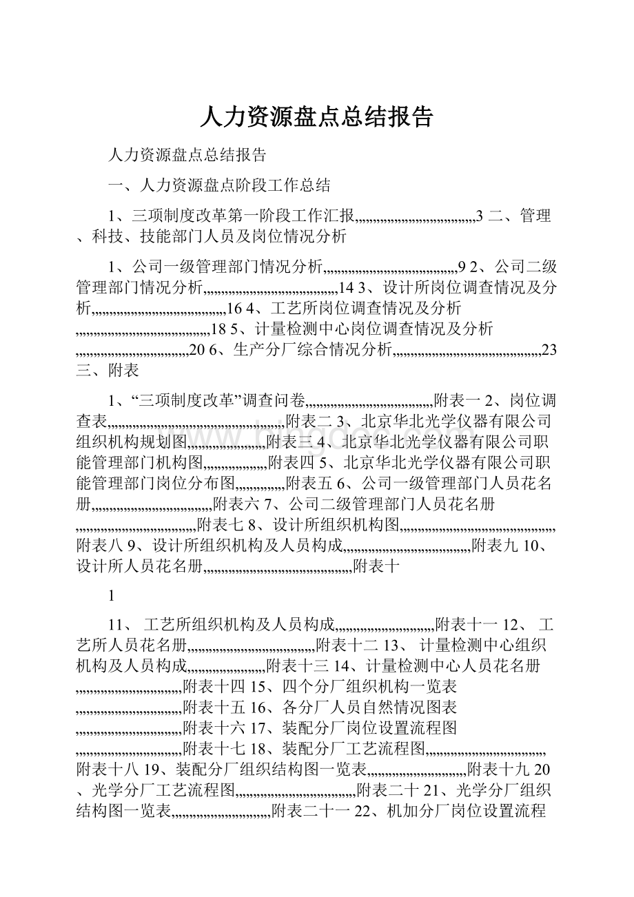 人力资源盘点总结报告.docx_第1页