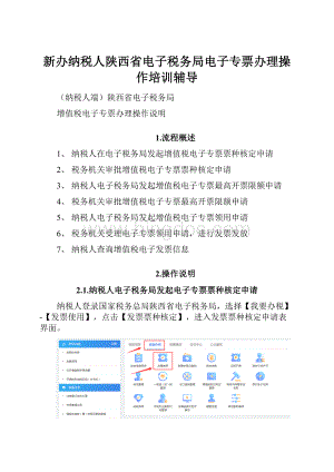 新办纳税人陕西省电子税务局电子专票办理操作培训辅导.docx