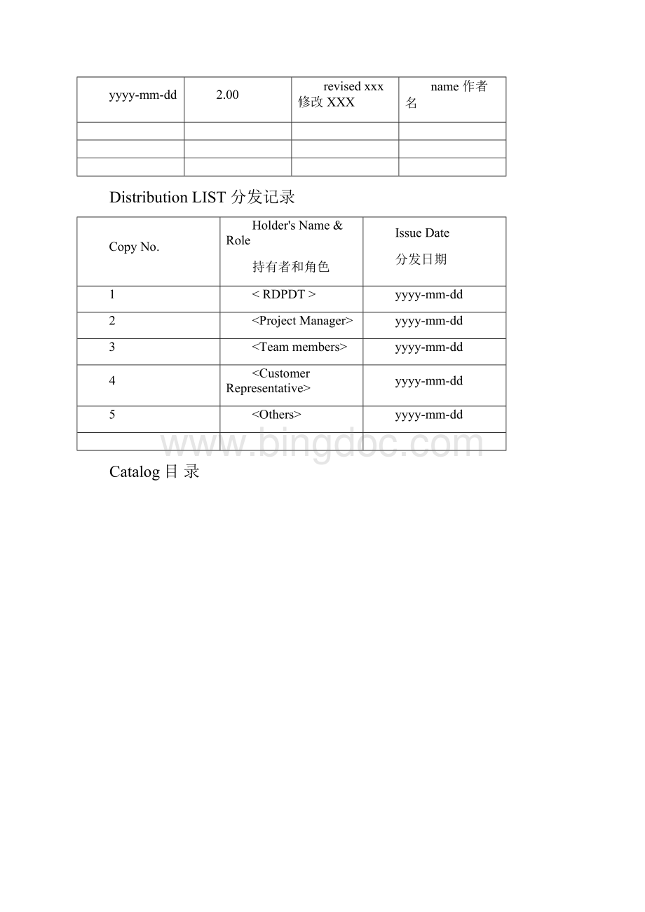 项目管理计划书经典模板.docx_第2页