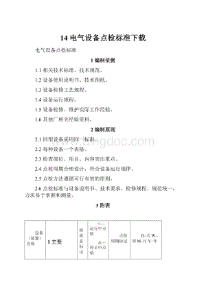 14电气设备点检标准下载.docx