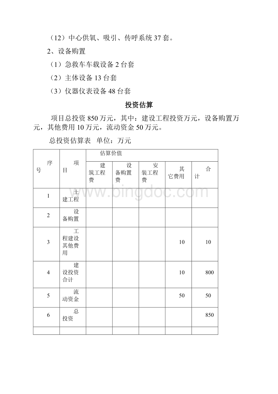 鹤峰县急救中心建设项目可研报告.docx_第2页